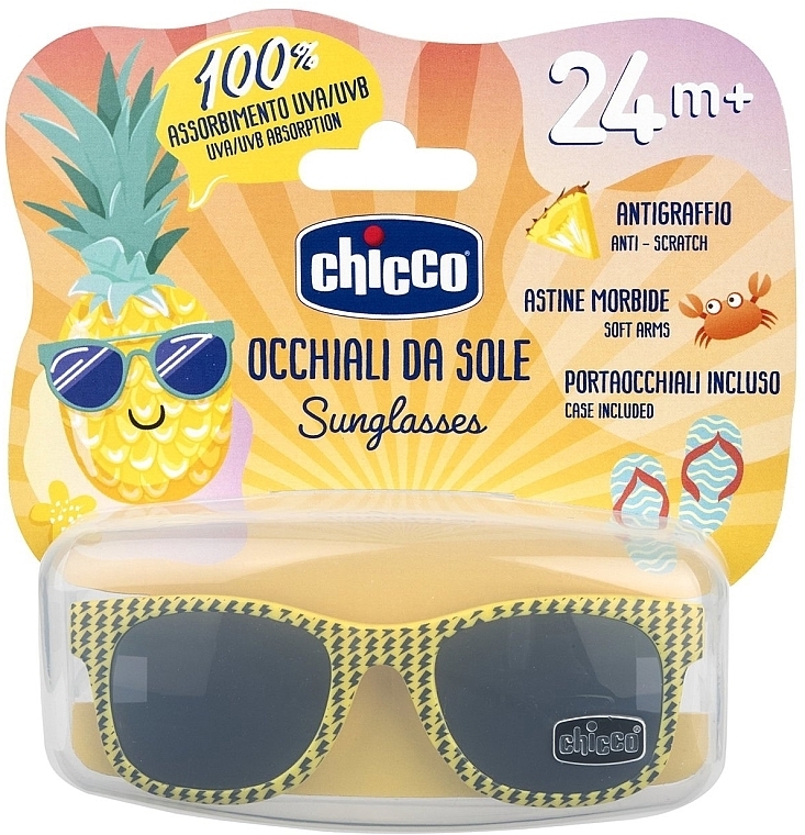 Okulary przeciwsłoneczne dla dzieci od 2 roku życia, żółte - Chicco Sunglasses 24M+ — Zdjęcie N1