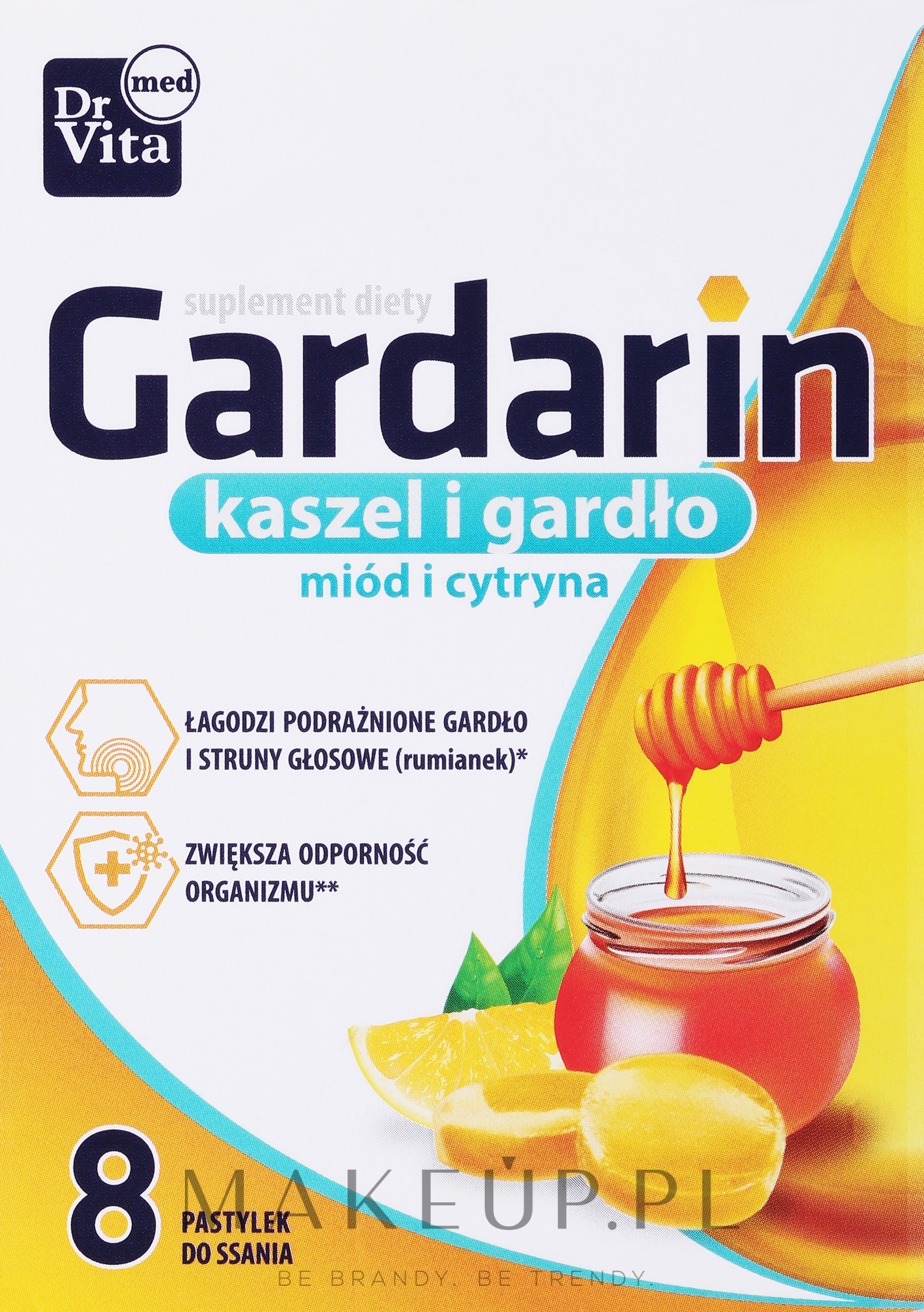 Suplement Witamina C z miodem i cytryną, tabletki - Dr Vita Gardarin Honey & Lemon — Zdjęcie 8 szt.