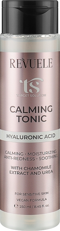 Łagodzący tonik do twarzy z kwasem hialuronowym - Revuele Target Solution Calming Tonic