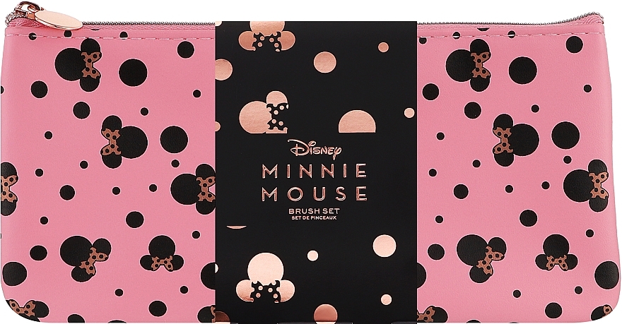 Zestaw - Makeup Revolution Disney's Minnie Mouse Brush Set (brush 2 pc + bag) — Zdjęcie N1