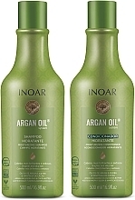 Kup Zestaw do włosów przetłuszczających się - Inoar Argan Oil Kit (shm/500ml + conditioner/500ml)