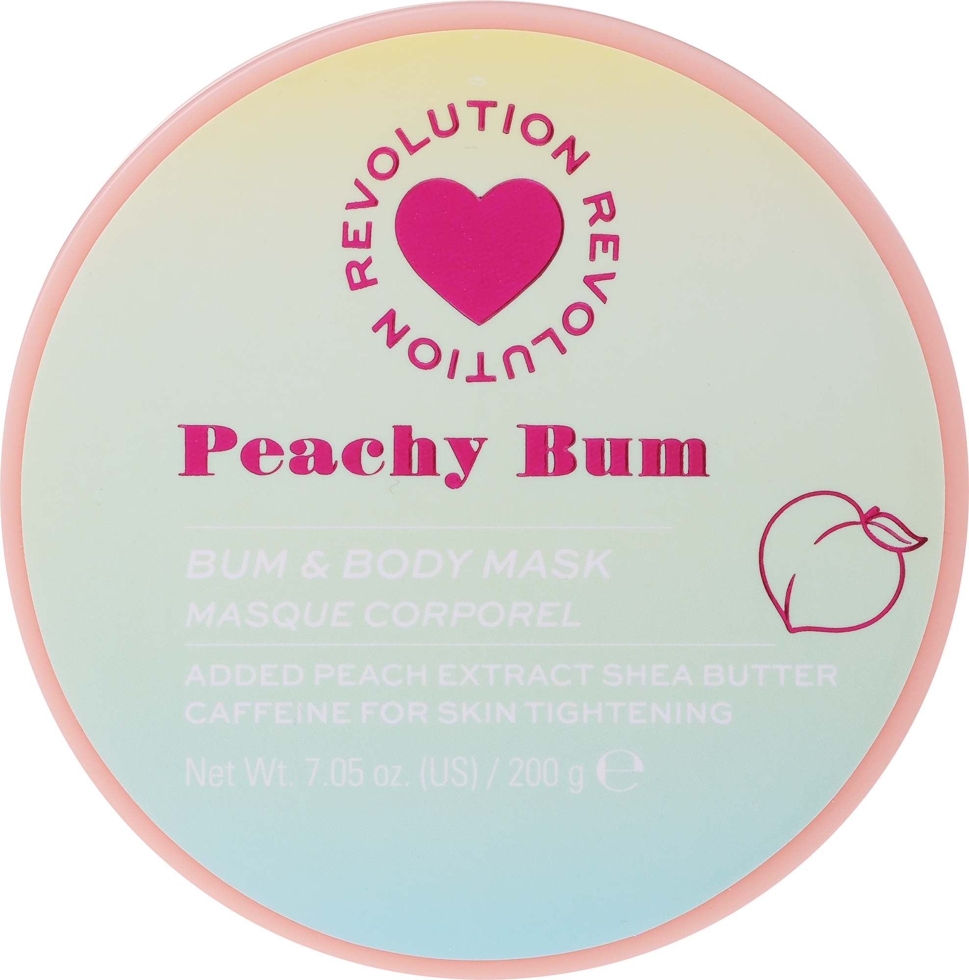 Maska na okolice pośladków - I Heart Revolution Peachy Bum Body Mask  — Zdjęcie 200 g