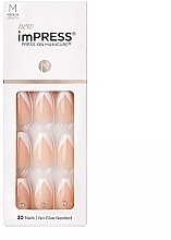Kup Zestaw sztucznych paznokci z klejem Francuski manicure - Kiss Impress So French Nails