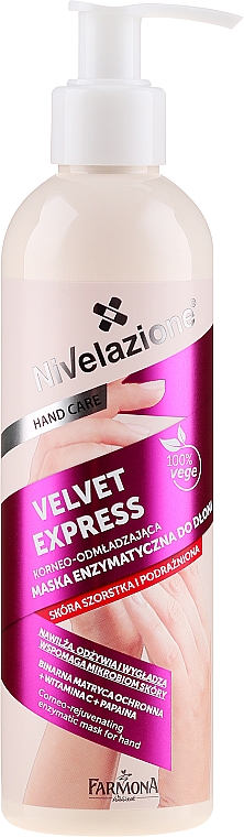 Odmładzająca maska enzymatyczna do dłoni - Farmona Nivelazione Velvet Express Corneo-Rejuvenating Enzymatic Mask For Hand