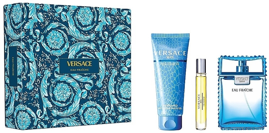 Versace Man Eau Fraiche - Zestaw (edt 100 ml + sh/gel 150 ml + edt 10 ml) — Zdjęcie N1