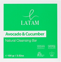 Kup Latam Avocado & Cucumber Natural Cleansing Bar - Naturalne mydło Awokado i ogórek 