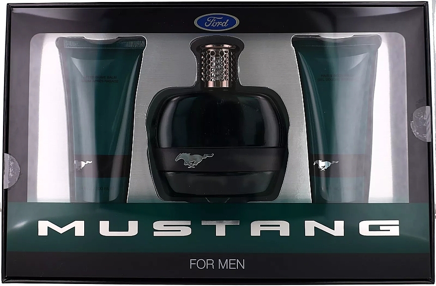 Ford Mustang Green - Zestaw (edt/100ml + ash/balm/100ml + sh/gel/100ml) — Zdjęcie N1