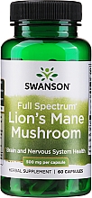 Suplement diety Soplówka jeżowata, 500 mg - Swanson Full Spectrum Lion's Mane Mushroom — Zdjęcie N1