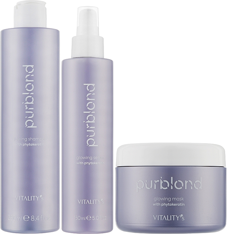 Zestaw - Vitality's Purblond Glowing Kit Revente (shm/250ml + mask/200ml +ser/150ml) — Zdjęcie N2