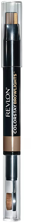 Dwustronna kredka-rozświetlacz do brwi - Revlon Colorstay Browlights, Eyebrow Pencil and Brow Highlighter — Zdjęcie N1