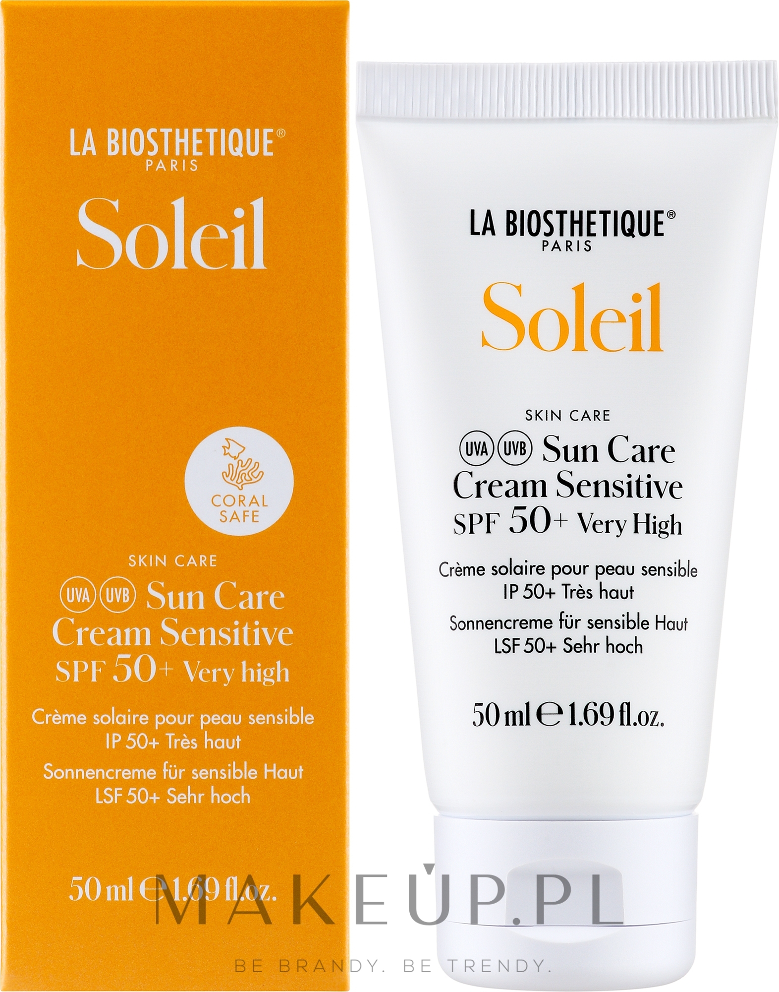 Krem przeciwsłoneczny do skóry wrażliwej - La Biosthetique Soleil Sun Care Cream Sensitive SPF 50+ — Zdjęcie 50 ml