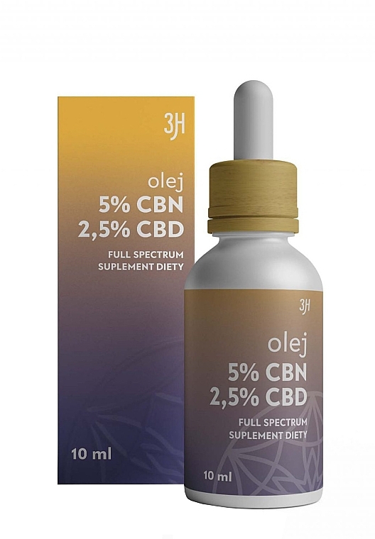 Olej konopny o pełnym spektrum - 3H CBN 5% + CBD 2,5% Full Spectrum — Zdjęcie N1