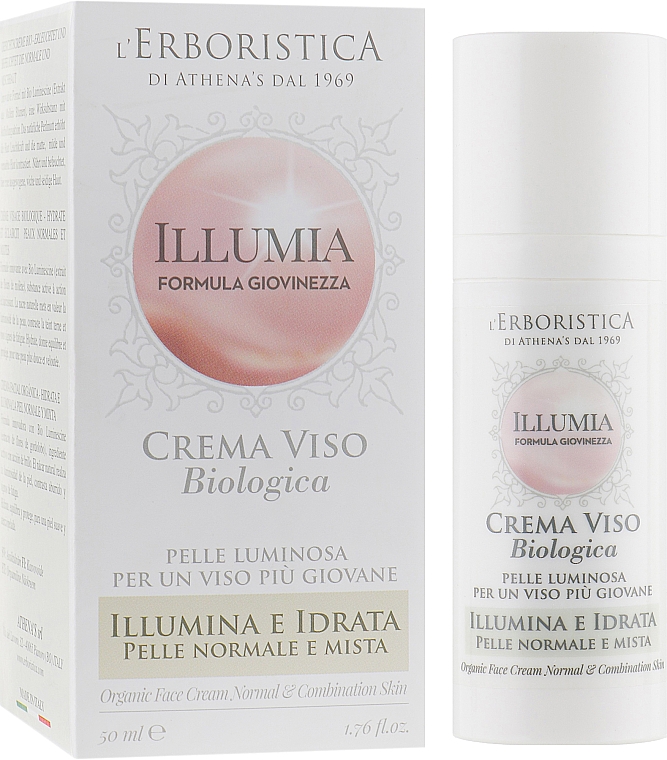 Krem do skóry normalnej i mieszanej - Athena's Erboristica Illumia Face Cream Normal And Combination Skin — Zdjęcie N1