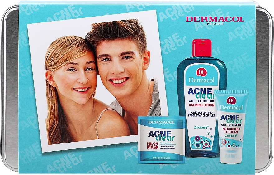Zestaw - Dermacol Acne Clear Set (f/gel/200ml + gel/cr/50ml + f/mask/8ml)  — Zdjęcie N1