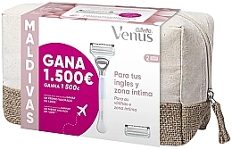 Zestaw - Gillette Venus Intima (razor/1pc + refil/1pc + bag/1pc)  — Zdjęcie N1