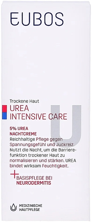 Krem na noc z 5% mocznikiem do skóry suchej - Eubos Med Urea Intensive Care 5% Urea Night Cream — Zdjęcie N2