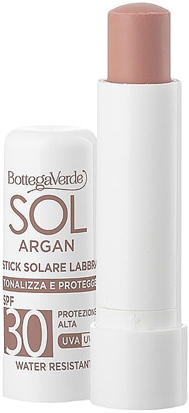 Balsam do ust z filtrem przeciwsłonecznym - Bottega Verde Sol Argan Stick Solare SPF30 Water Resistant — Zdjęcie N1