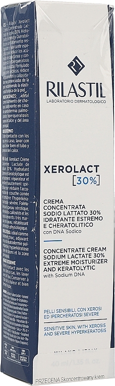 PRZECENA! Skoncentrowany krem naprawczy z 30% mleczanem sodu - Rilastil Xerolact 30% Cream Sodium Lactate * — Zdjęcie N2