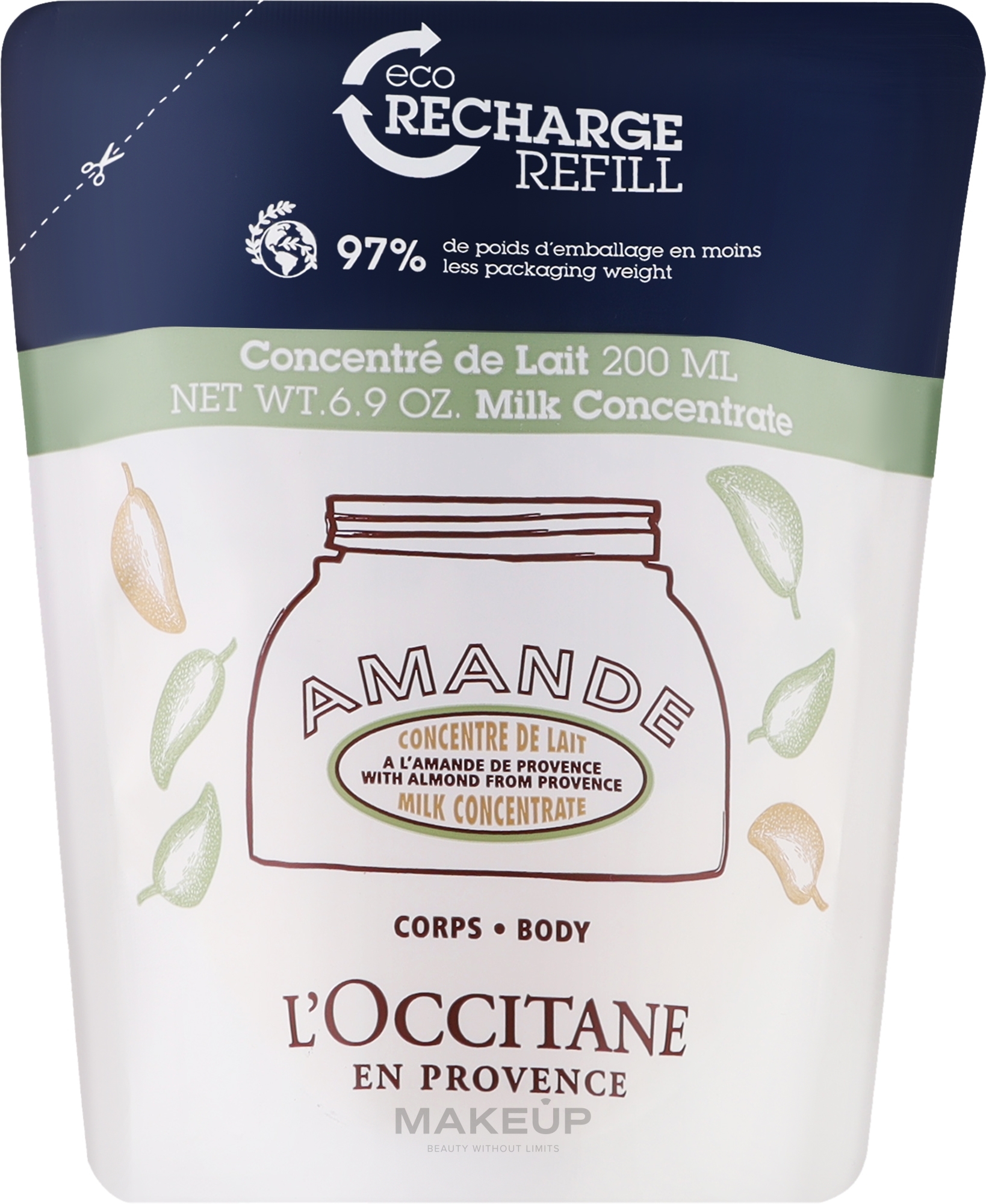 Mleczko do ciała ujędrniające skórę - L'Occitane Almond Milk Concentrate (refill) — Zdjęcie 200 ml