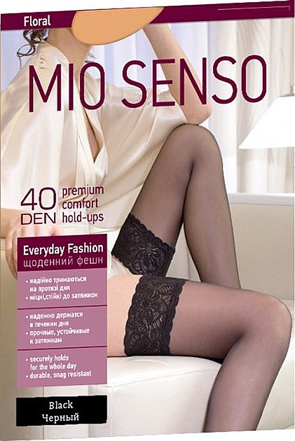 Pończochy Every Day Fashion, 40 DEN, czarne - Mio Senso — Zdjęcie N1