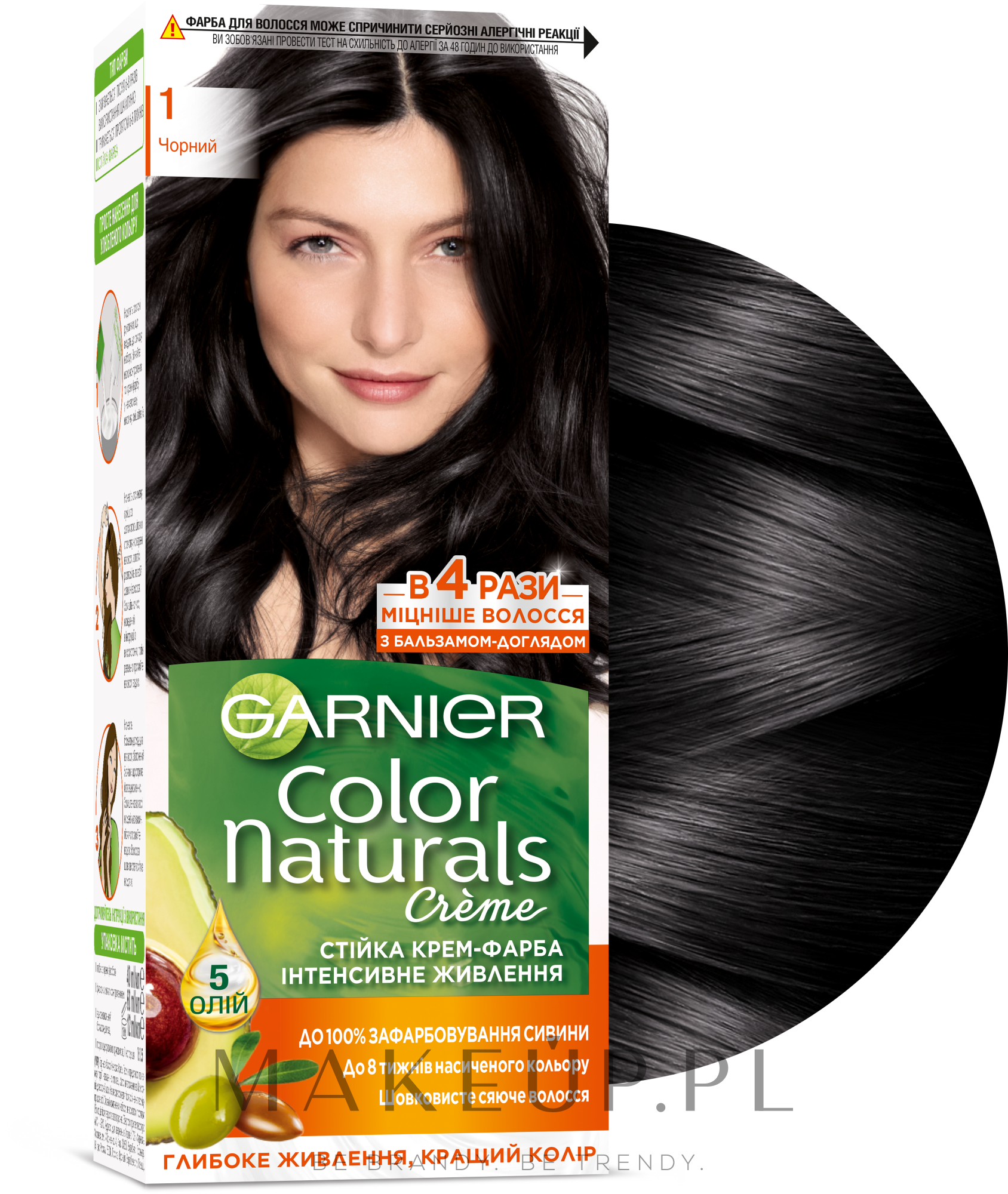 Garnier Color Naturals - Odżywcza farba do włosów — Zdjęcie 1 - Czarny