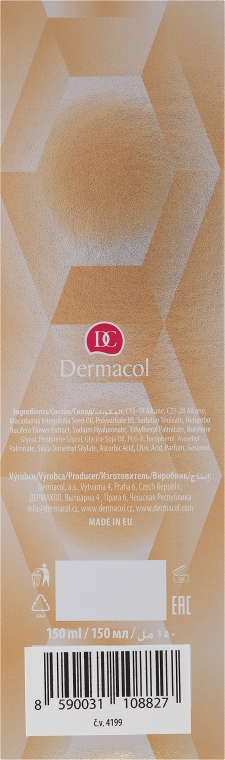 Delikatny olejek oczyszczający do twarzy z kwasem hialuronowym - Dermacol Hyaluron Therapy 3D Cleansing Oil — Zdjęcie N3
