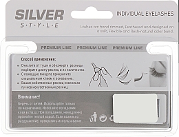 Sztuczne rzęsy, 6 mm, MN 240 - Silver Style Premium Line Individual Eyelashes Mix — Zdjęcie N2