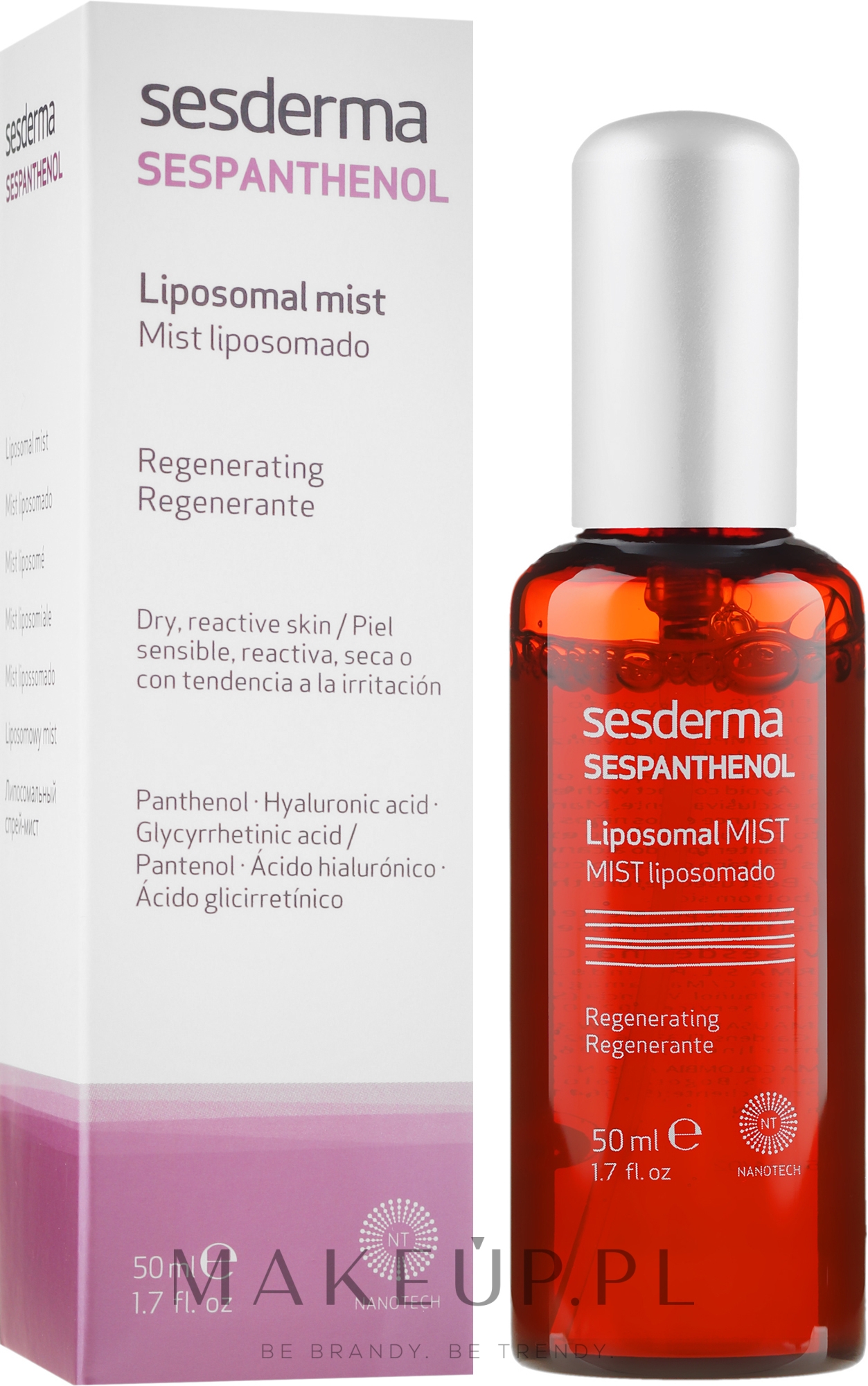 Spray do skóry wrażliwej - SesDerma Laboratories Sespanthenol Mist — Zdjęcie 50 ml