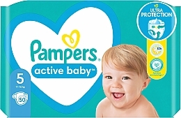 Pampers Active Baby, 5 pieluszek (11-16 kg), 50 szt. - Pampers — Zdjęcie N10
