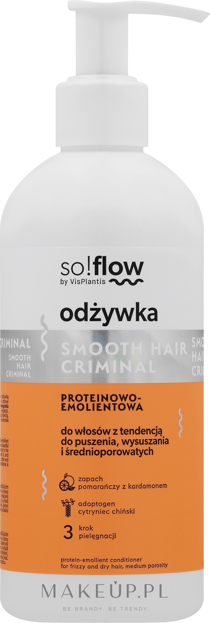 Odżywka do włosów średnioporowatych - So!Flow by VisPlantis Protein Emollient Conditioner Medium Porosity Hair — Zdjęcie 300 ml