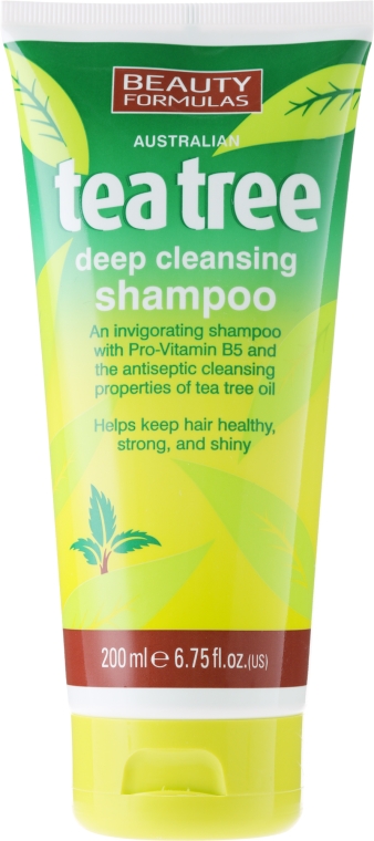 Głęboko oczyszczający szampon do włosów Drzewo herbaciane - Beauty Formulas Tea Tree Deep Cleansing Shampoo