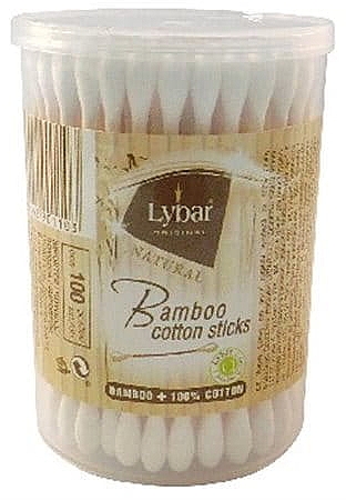 Waciki w słoiku, 100 sztuk - Mattes Lybar Bamboo Cotton Sticks — Zdjęcie N1