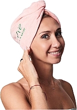 Zestaw Ręcznik + turban + opaska na głowę, różowy - Yeye — Zdjęcie N4