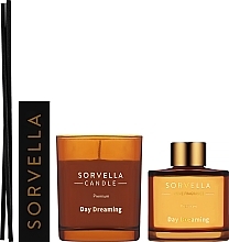 Zestaw podróżny - Sorvella Perfume Home Fragrance Day Dreaming (aroma diffuser/120ml + candle/170g) — Zdjęcie N2
