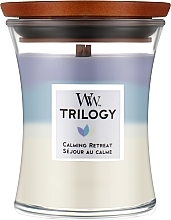 Świeca zapachowa w szkle - Woodwick Hourglass Trilogy Candle Calming Retreat  — Zdjęcie N2