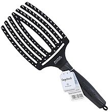 Szczotka do włosów - Olivia Garden Finger Brush Large Black — Zdjęcie N1