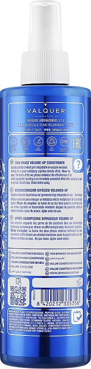 Dwufazowa odżywka zwiększająca objętość włosów - Valquer Two-Phase Volume-Up Conditioner — Zdjęcie N2