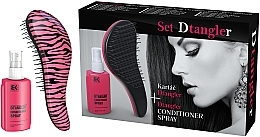 Kup Zestaw - Brazil Keratin Dtangler Zebra Pink Set (hair/spay/100ml + brush/1pc)