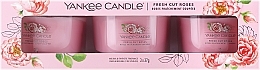 Zestaw - Yankee Candle Fresh Cut Roses (candle/3x37g) — Zdjęcie N1