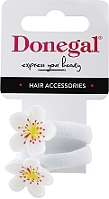 Kup Gumki do włosów, FA-5659, białe kwiaty 2 - Donegal