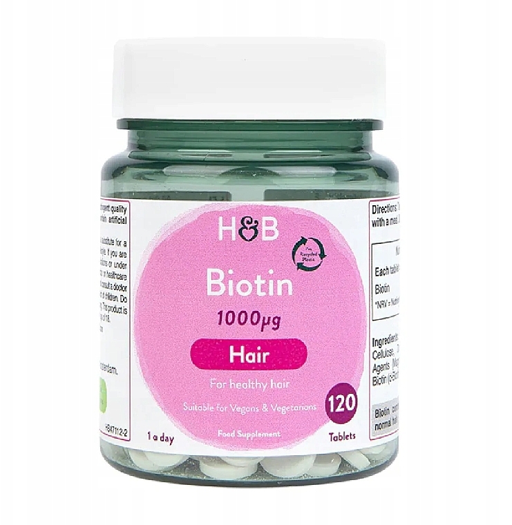 Suplement diety Biotyna do włosów, 1000 mg - Holland & Barrett Biotin 1000 Mg — Zdjęcie N1