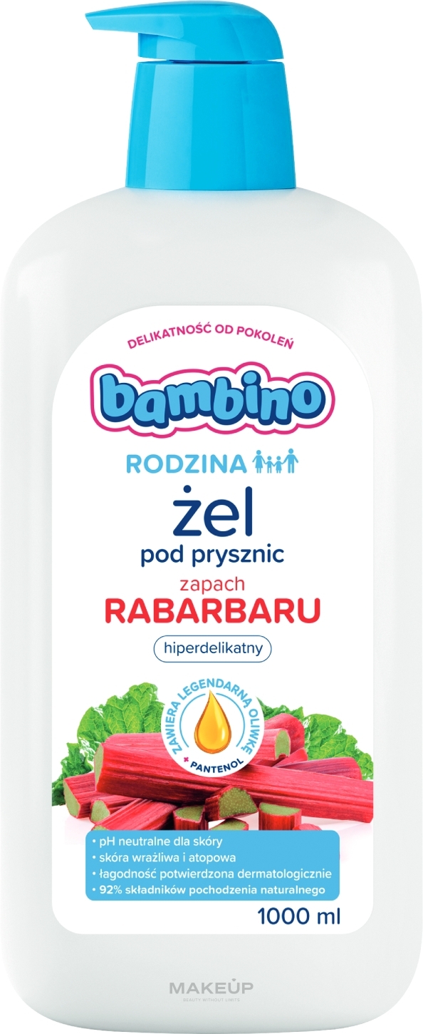 BAMBINO - Żel pod prysznic o zapachu rabarbaru — Zdjęcie 1000 ml