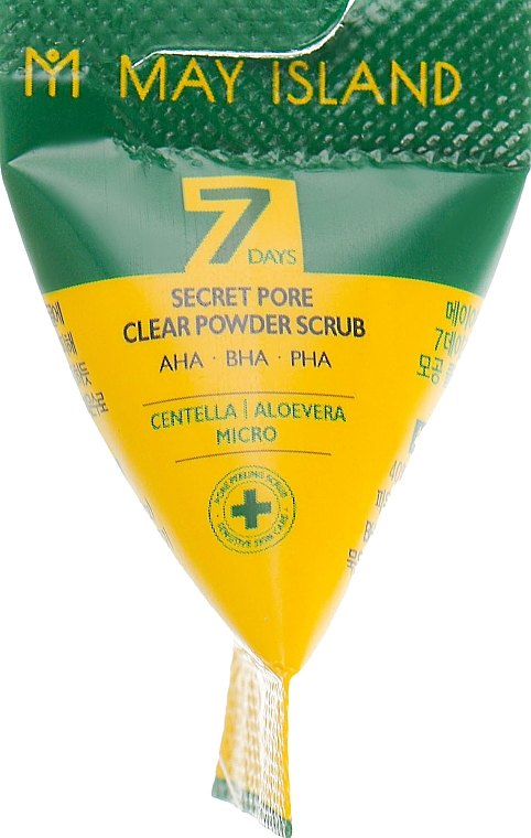 Peeling do twarzy z kwasami z ekstraktem z wąkroty azjatyckiej - May Island 7 Days Secret Pore Clear Powder Scrub