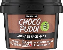 Przeciwstarzeniowa odżywcza maseczka do twarzy z kakao - Beauty Jar Choco Puddi Anti-Age Face Mask — Zdjęcie N1