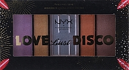 PRZECENA! Paletka rozświetlaczy do twarzy - Nyx Professional Makeup Love Lust Disco * — Zdjęcie N2