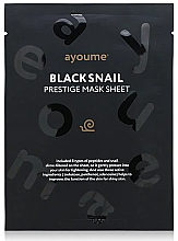 Kup Nawilżająca maska na tkaninie ze śluzem czarnego ślimaka - Ayoume Black Snail Prestige Mask Sheet 