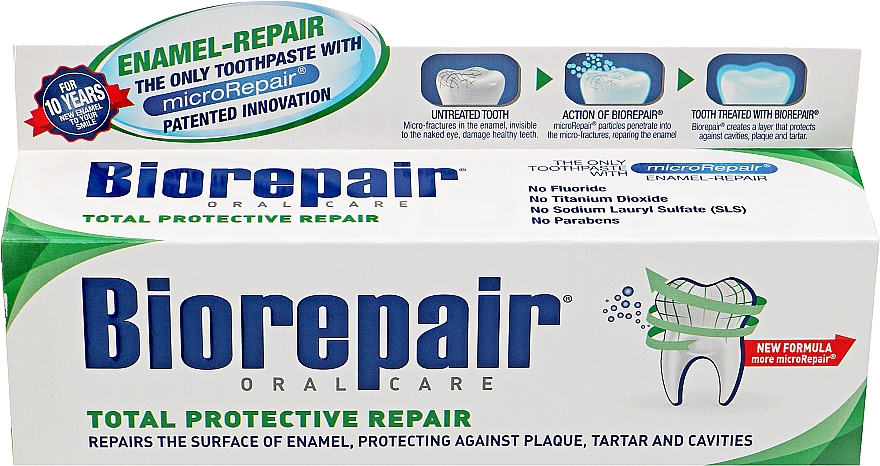 Zestaw Perfect Care, zielony - Biorepair (t/paste/75ml + mouthwash/500ml + dental/floss + t/brush) — Zdjęcie N5