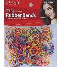 Kup Gumki do włosów, 275 sztuk, wielobarwne - Magic Collection Rubber Hair Bands Multi Color