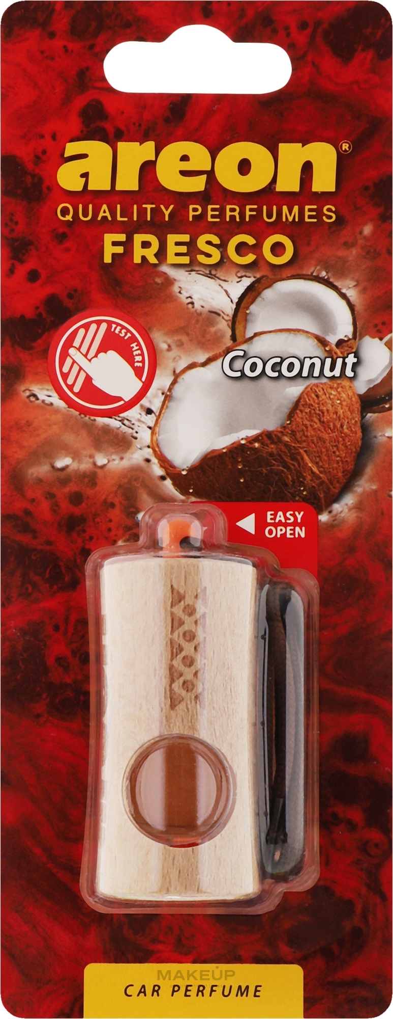 Odświeżacz powietrza do samochodu Coconut - Areon Fresco New Coconut Car Perfume — Zdjęcie 4 ml