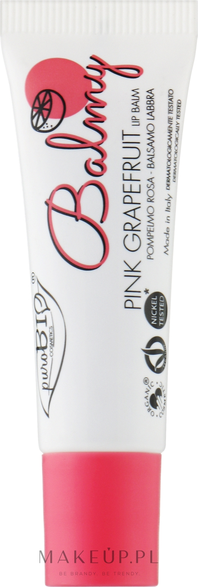 Balsam do ust Różowy grejpfrut - PuroBio Cosmetics Balmy Lip Balm Pink Grapefruit — Zdjęcie 10 ml
